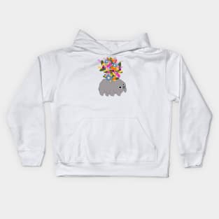 Floral Tardigrade Kids Hoodie